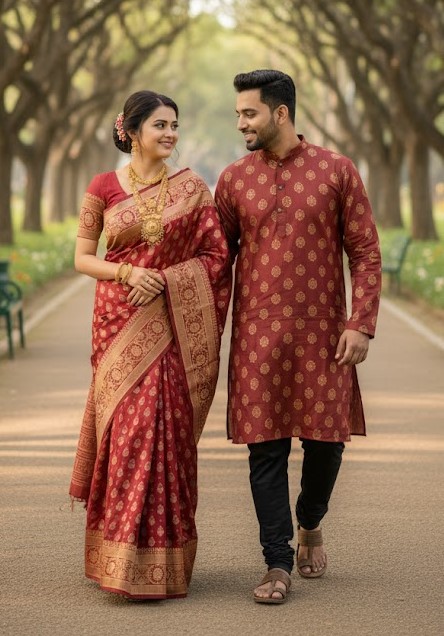 Sharee Panjabi Couple Dress ছবি 10