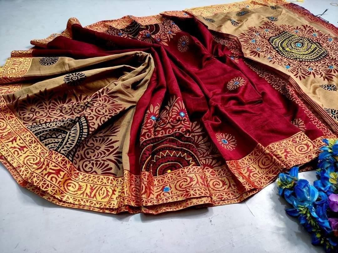 এমব্রয়ডাড়ী ধুপিয়ানসিল্ক শাড়ী ছবি 20