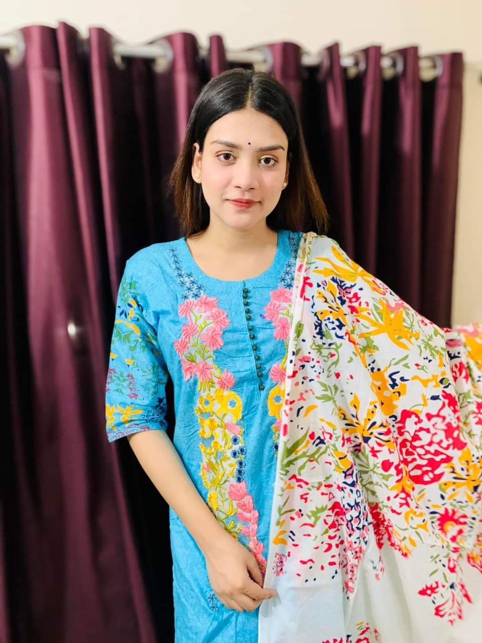 কটন থ্রি পিস