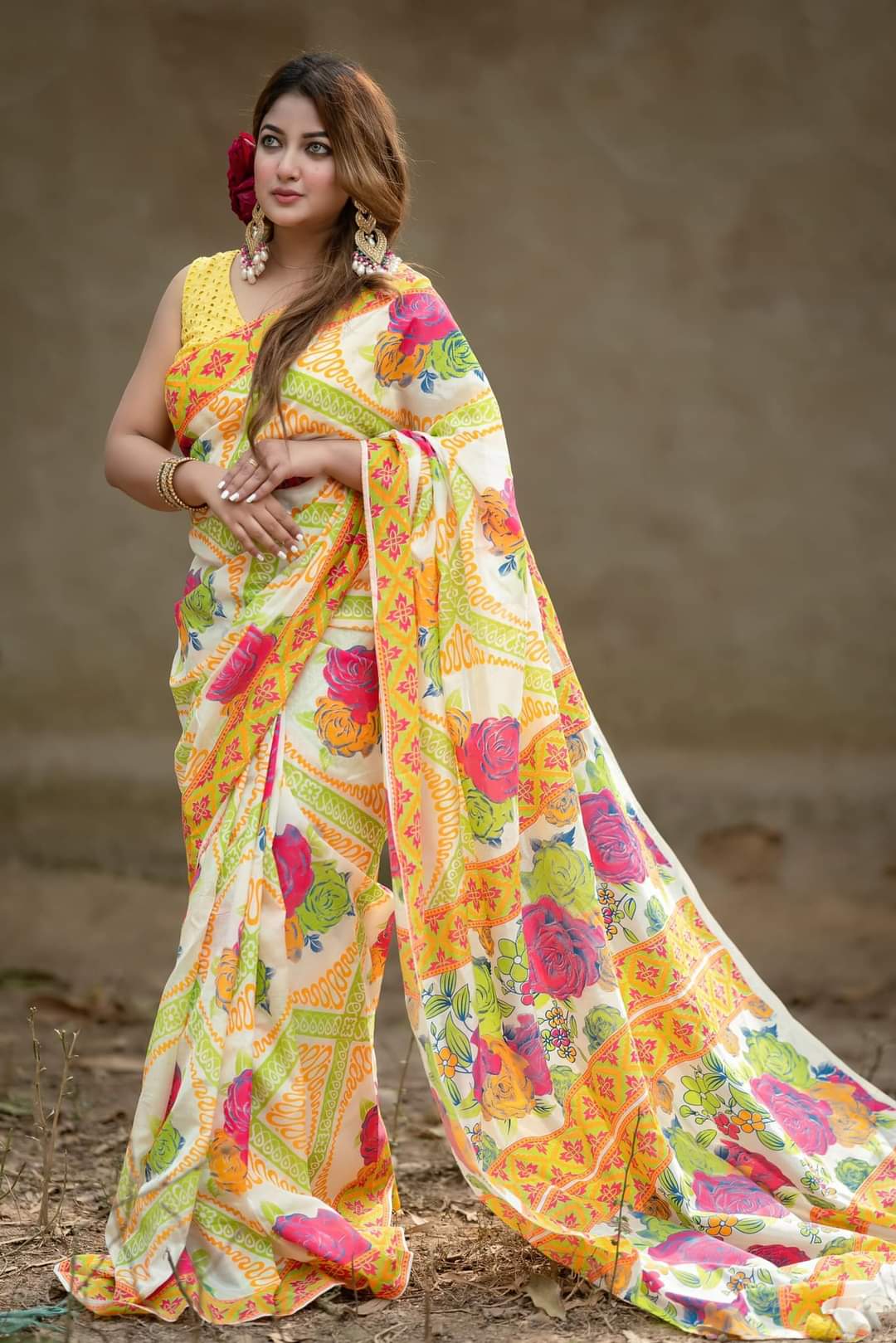 Half silk sharee ছবি 14