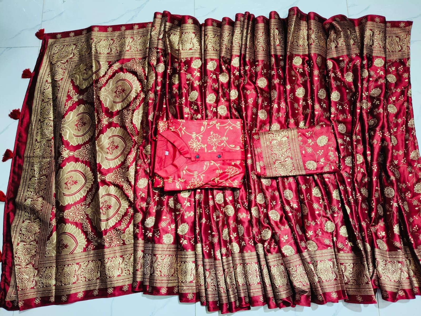 Sharee Panjabi Couple with Blouse Piece ছবি 14