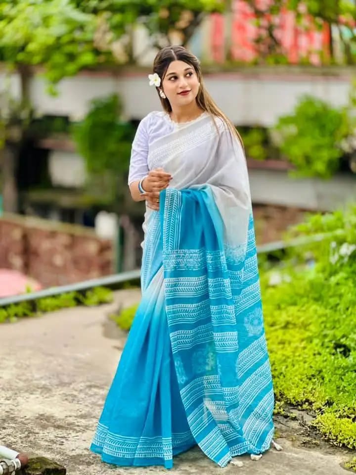 Chanderi silk sharee ছবি 4