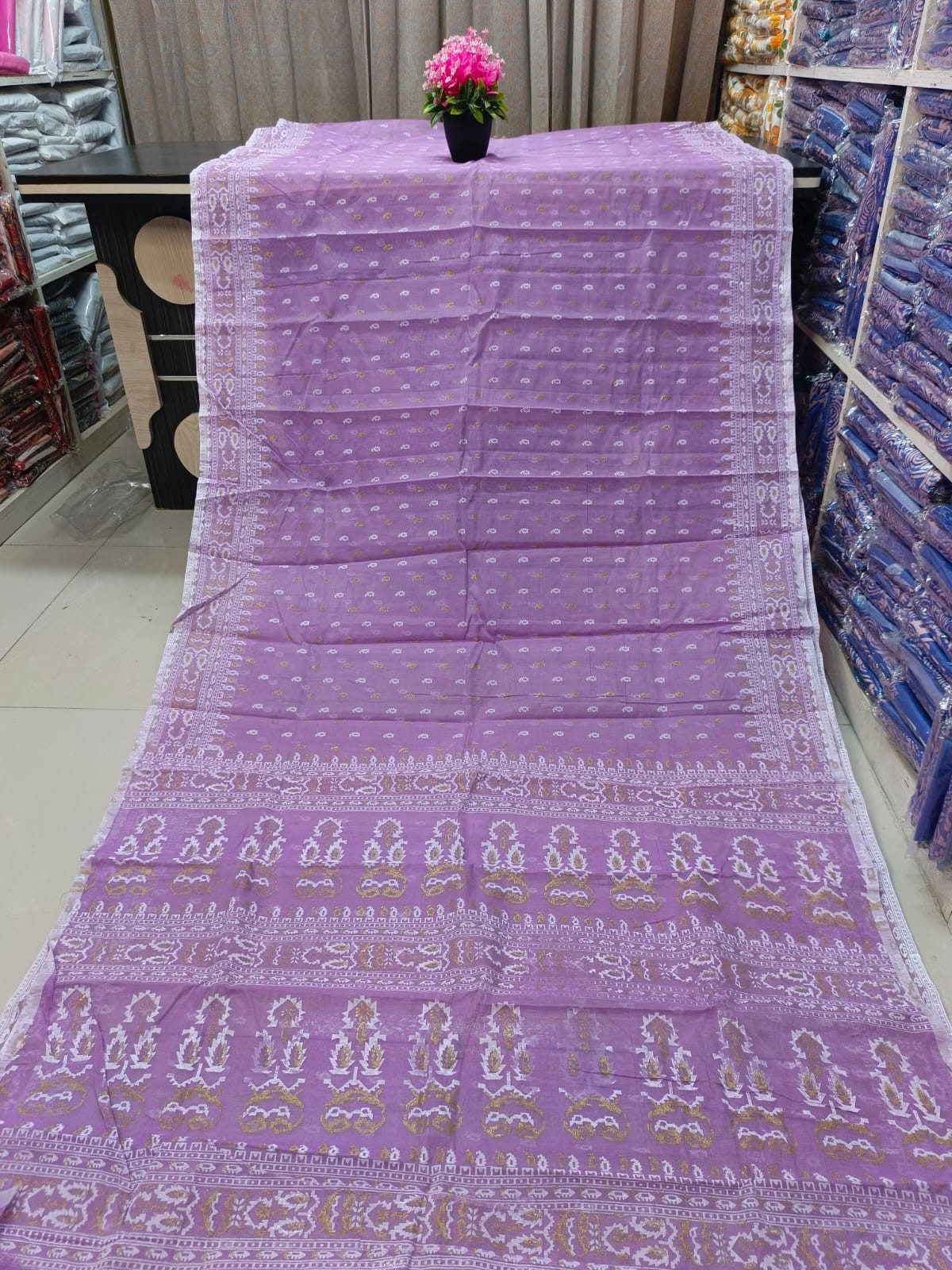 Half Silk Skin Print Sharee ছবি 14