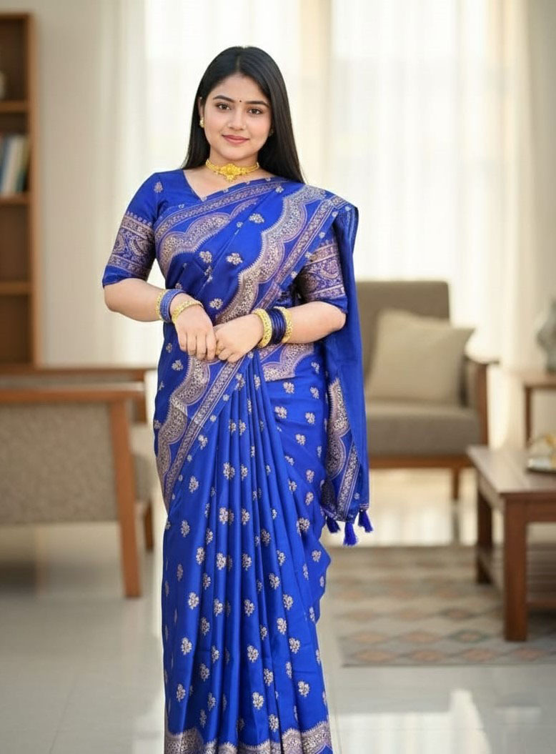 Japani Silk Skin Print Sharee with Blouse Piece ছবি 4