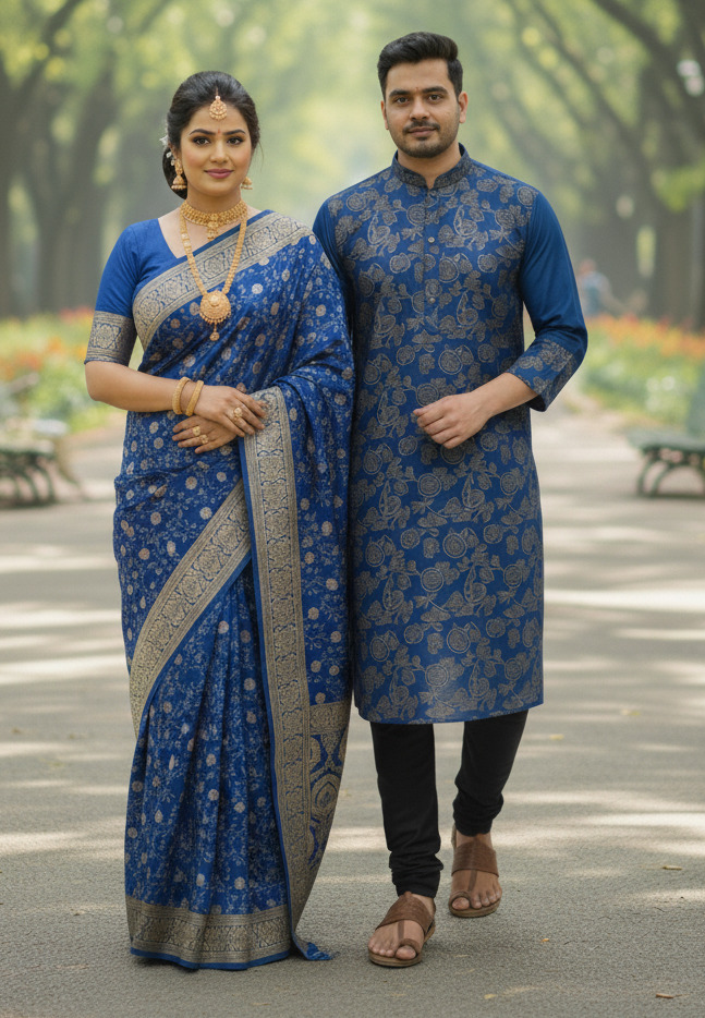 Sharee Panjabi Couple Dress ছবি 2