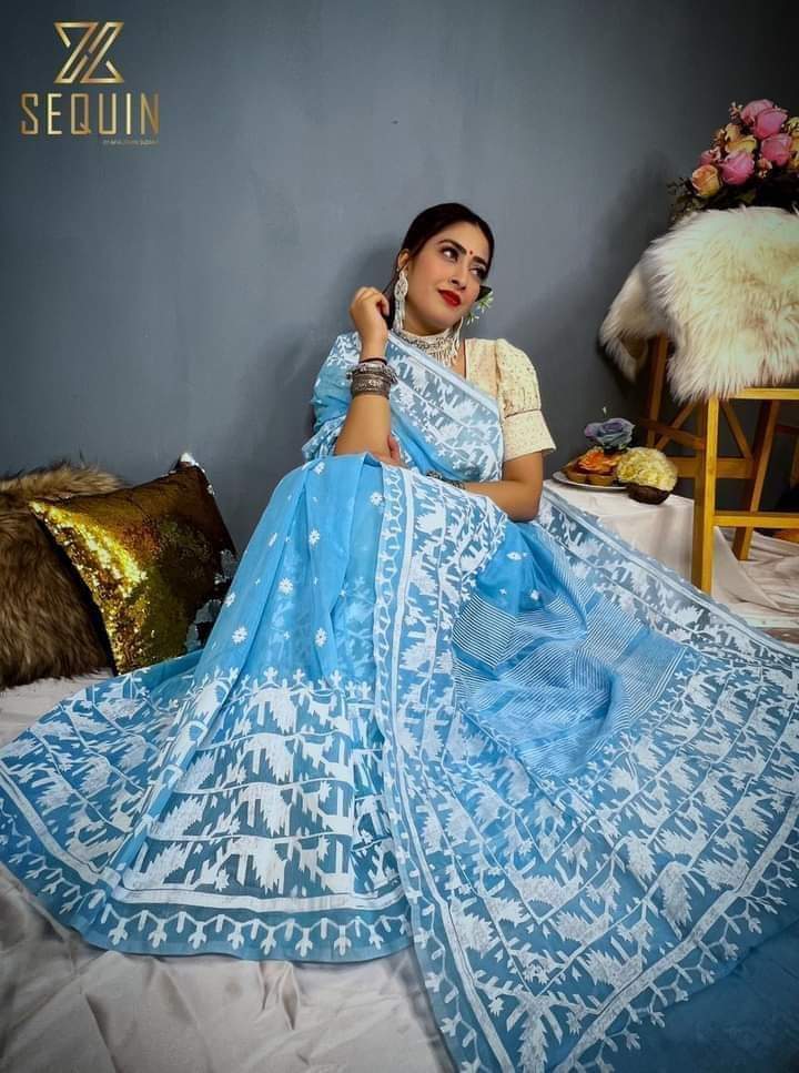 হাফ সিল্ক স্ক্রিন প্রিন্ট শাড়ি ছবি 14