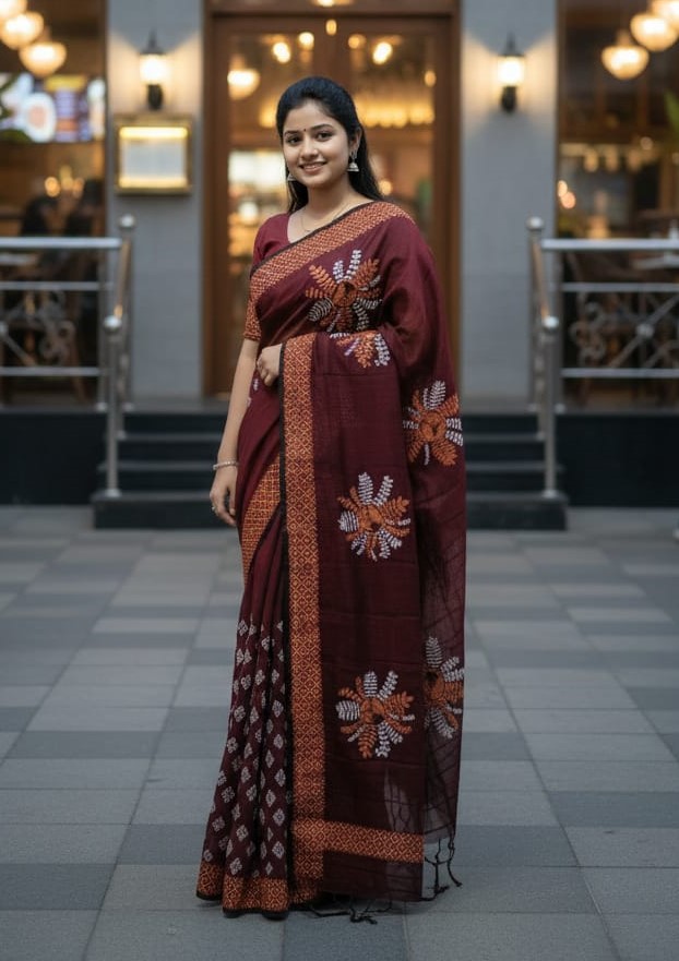 Half Silk Sharee ছবি 9