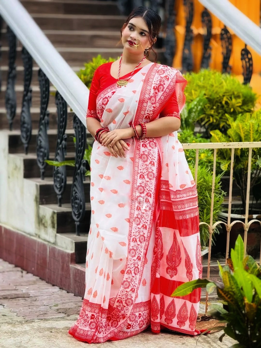 Digital Print sharee with blause pcs ছবি 2
