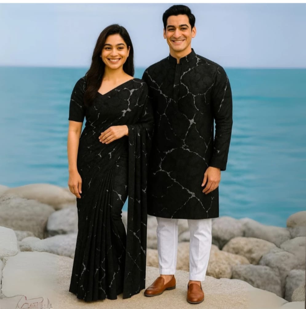 Eid Special Couple Sharee Panjabi Combo