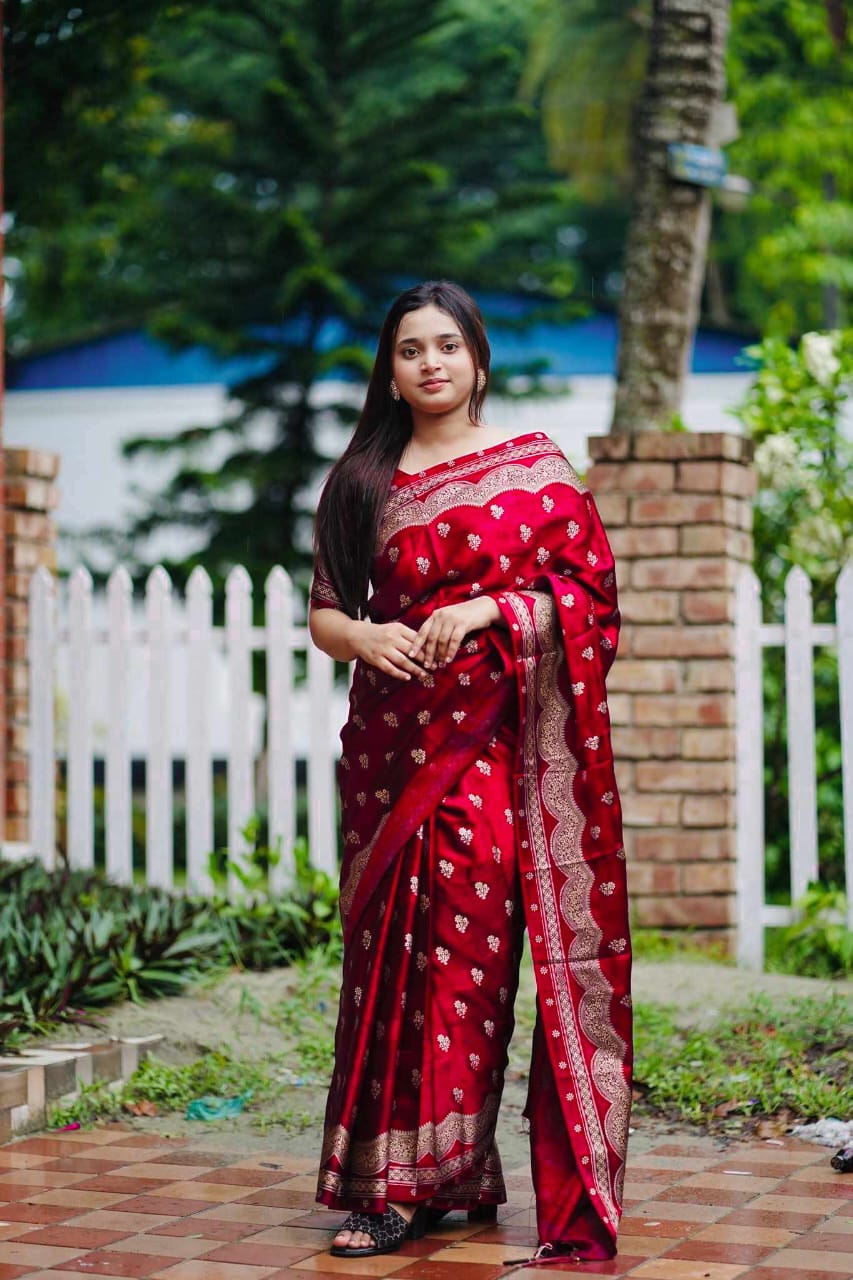 Japani Silk Skin Print Sharee with Blouse Piece ছবি 4