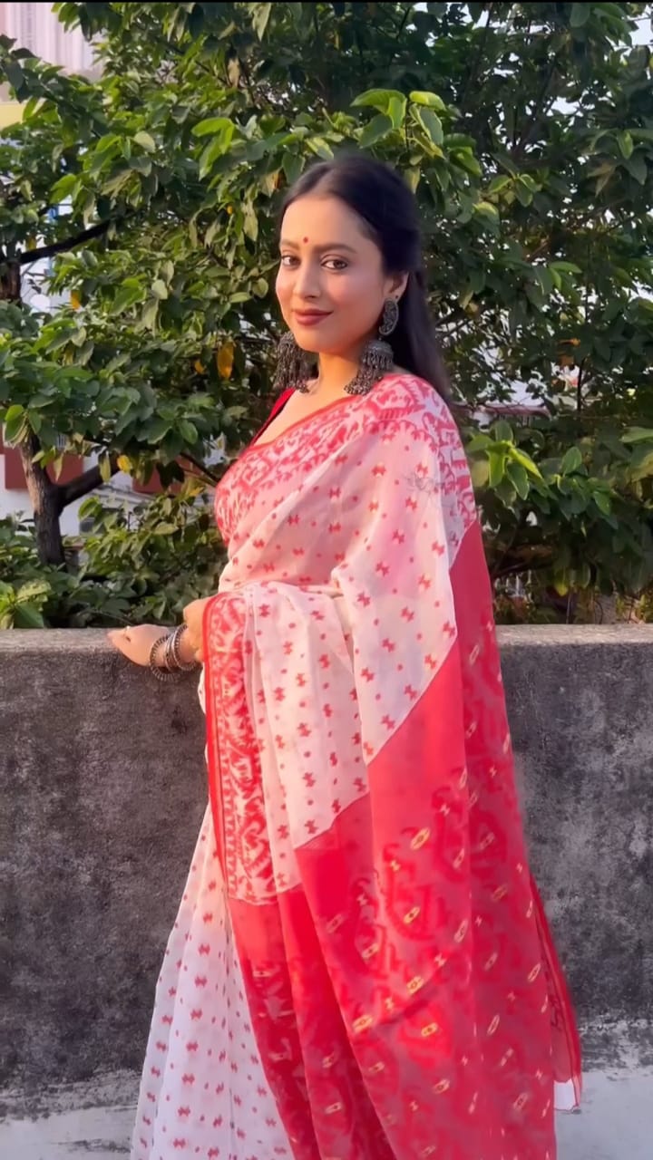 Skin Print Reshom Silk Sharee ছবি 5