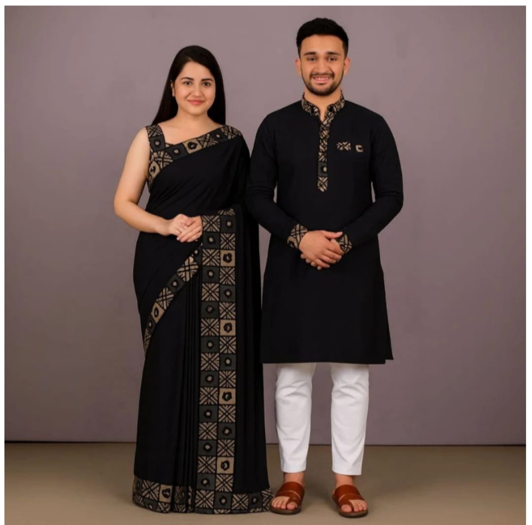 Eid Special Couple Sharee Panjabi Combo
