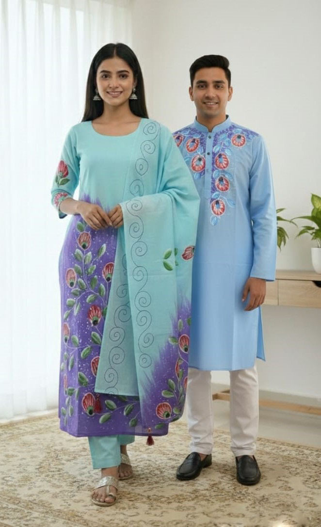 Block Print Three Piece ছবি 6