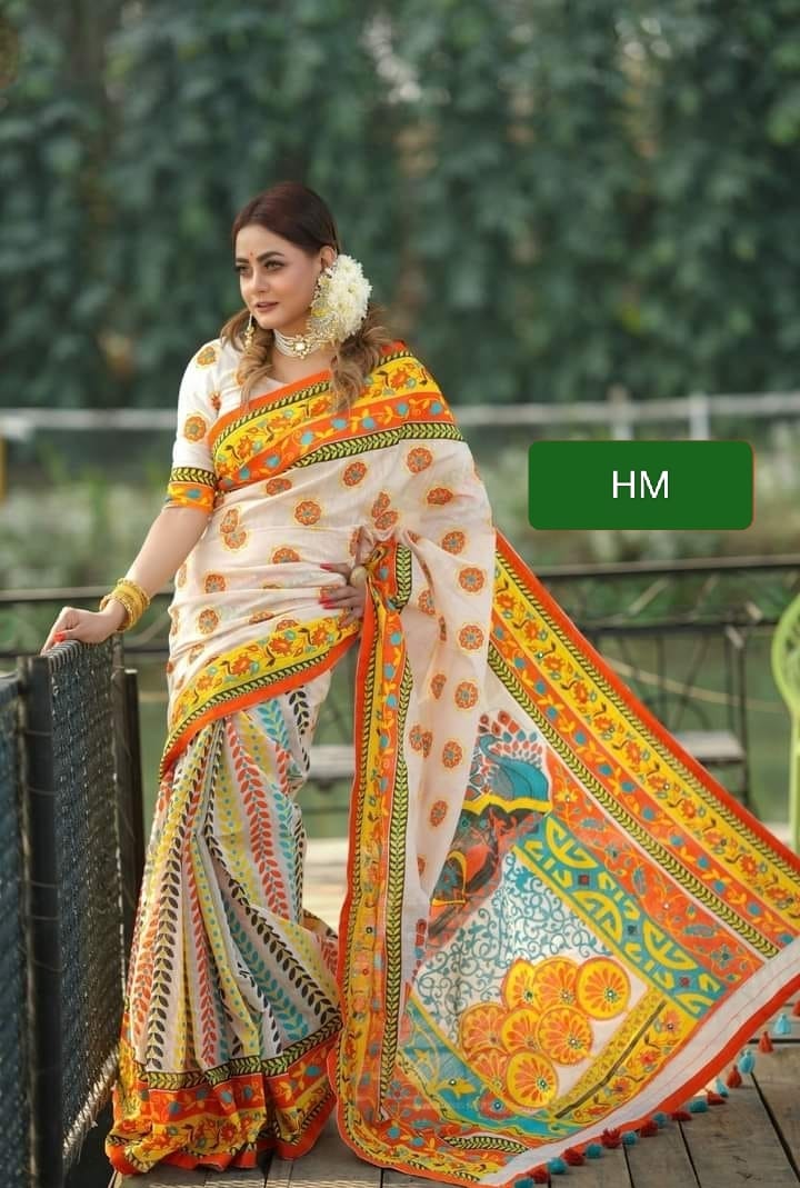 Half silk sharee ছবি 13