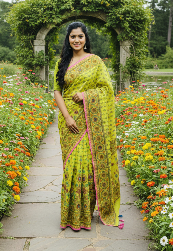 Premium Silk Boutique Skin Print Shari ছবি 13