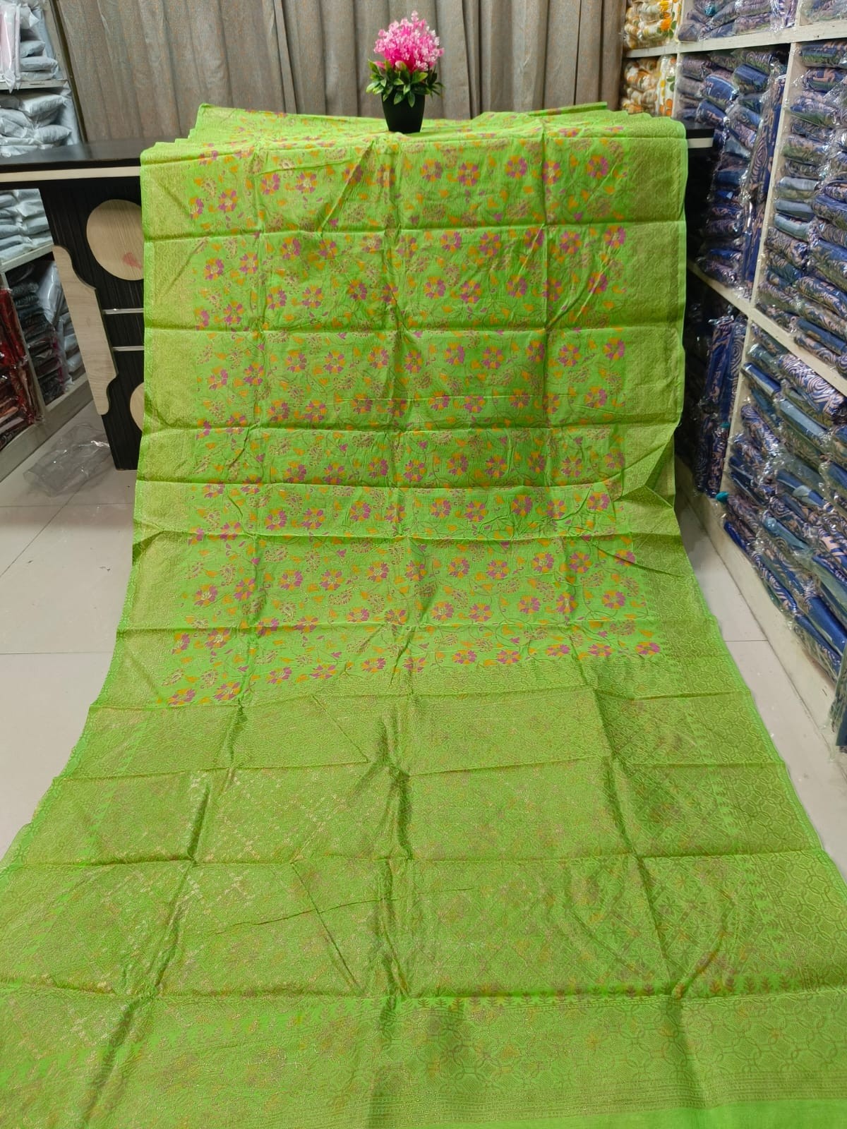 Half Silk Skin Print Sharee ছবি 6