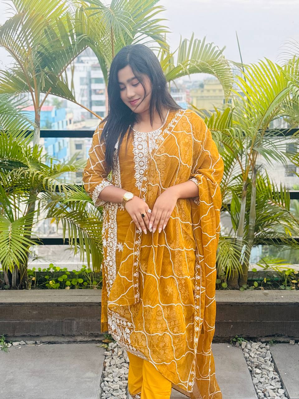 Georgette Embroidery Four Piece ছবি 4