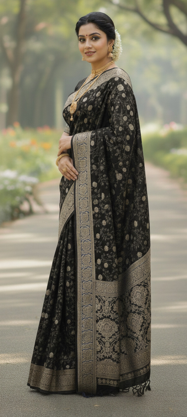Japani Silk Sharee with Blouse Piece ছবি 10