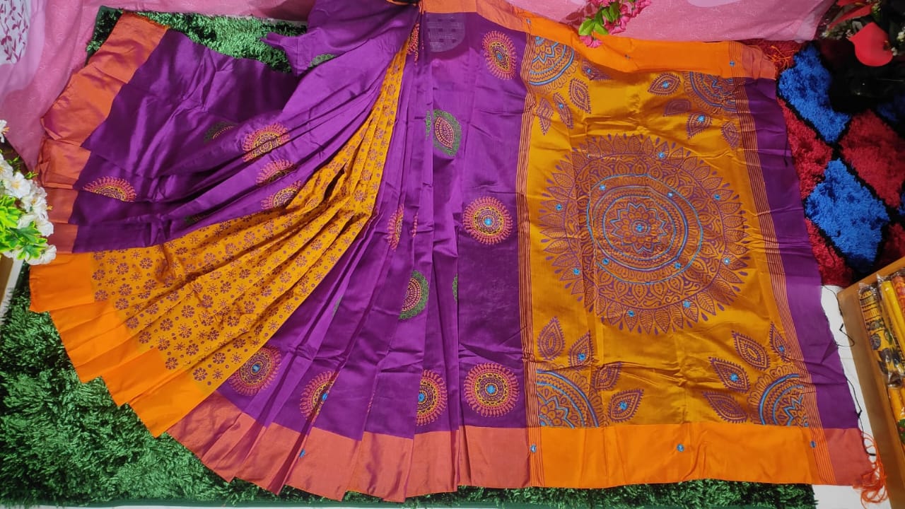 এমব্রয়ডাড়ী ধুপিয়ানসিল্ক শাড়ী ছবি 17