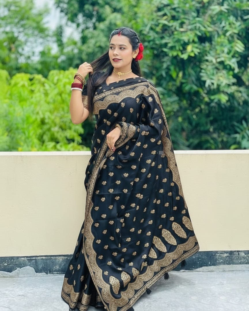 Japani Silk Sharee with Blouse Piece ছবি 2