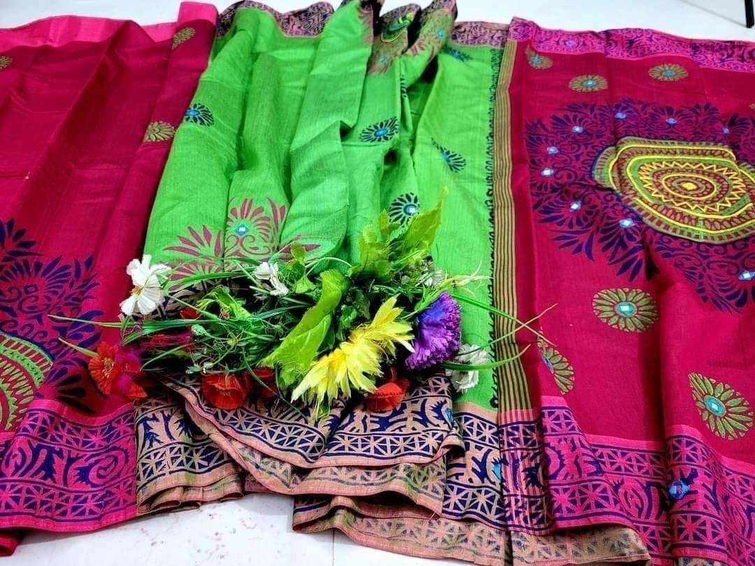 এমব্রয়ডাড়ী ধুপিয়ানসিল্ক শাড়ী ছবি 14