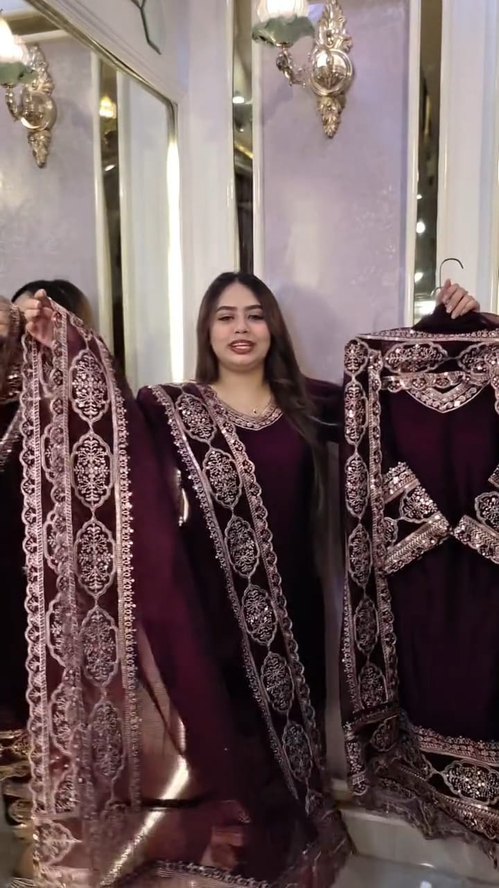 Sequence Embroidery Three Piece ছবি 4