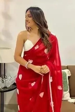 Premium Jorjet Embroidery Sharee