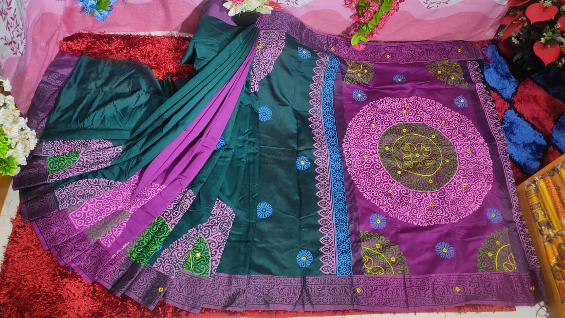 এমব্রয়ডাড়ী ধুপিয়ানসিল্ক শাড়ী ছবি 18