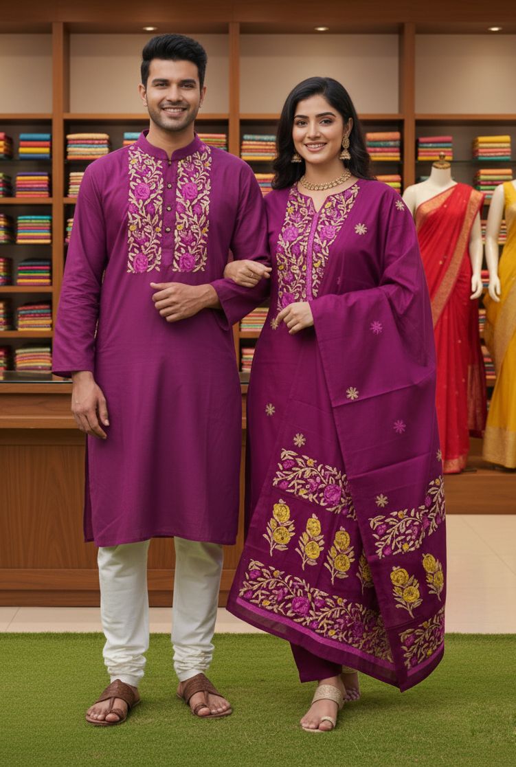 Block Print Three Piece ছবি 5