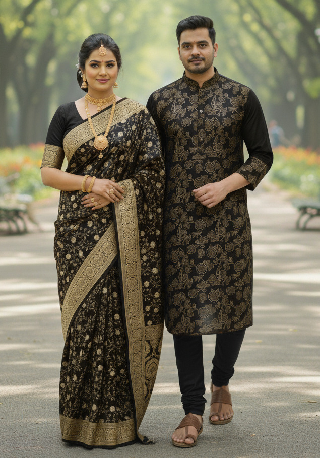 Sharee Panjabi Couple Dress ছবি 4