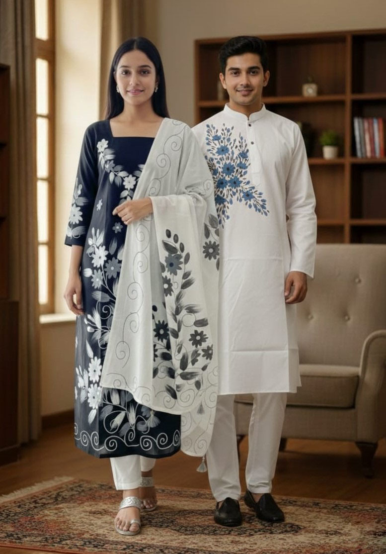 Block Print Three Piece ছবি 4
