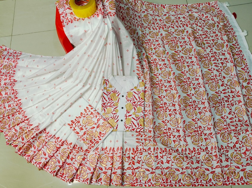 Sharee Panjabi Couple with Blouse Piece