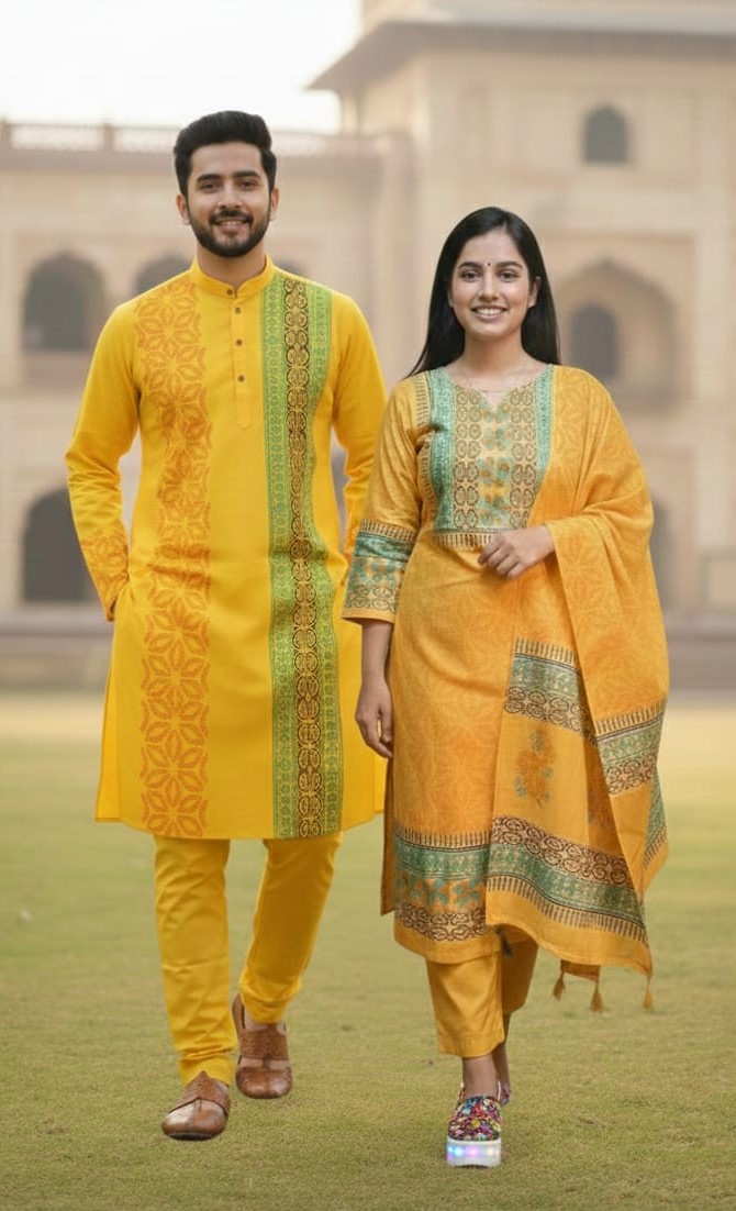 Block Print Three Piece ছবি 7