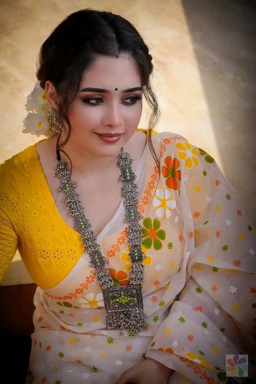হাফ সিল্ক স্কিন প্রিন্ট শাড়ি ছবি 7