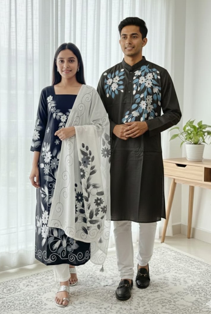 Block Print Three Piece ছবি 5