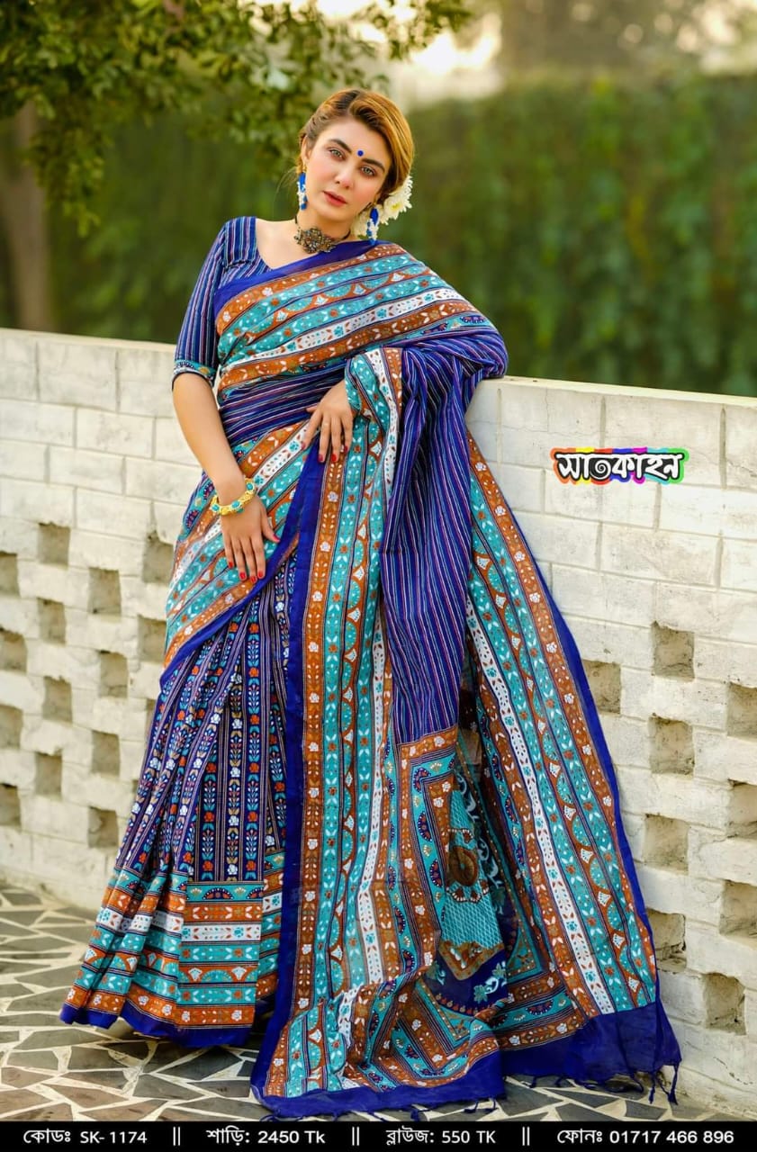 Half silk sharee ছবি 10