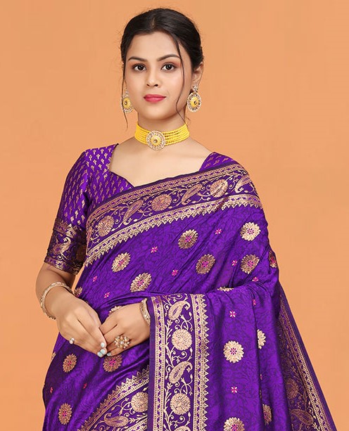 Japani Silk Sharee with Blouse Piece ছবি 13