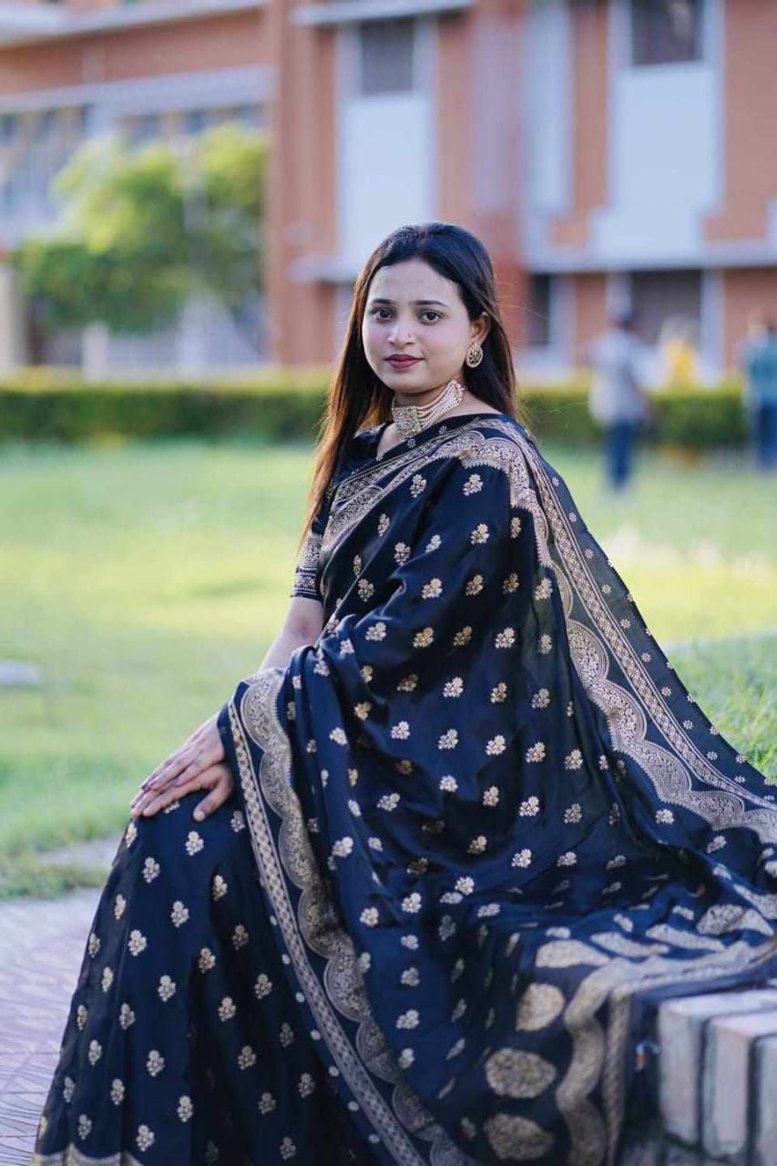 Japani Silk Skin Print Sharee with Blouse Piece ছবি 2