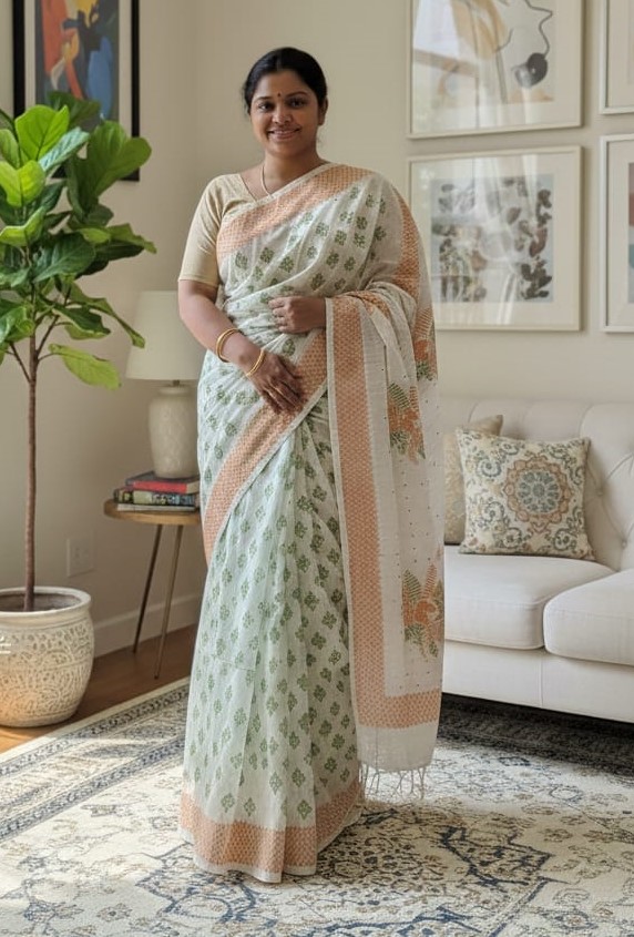 Half Silk Sharee ছবি 11