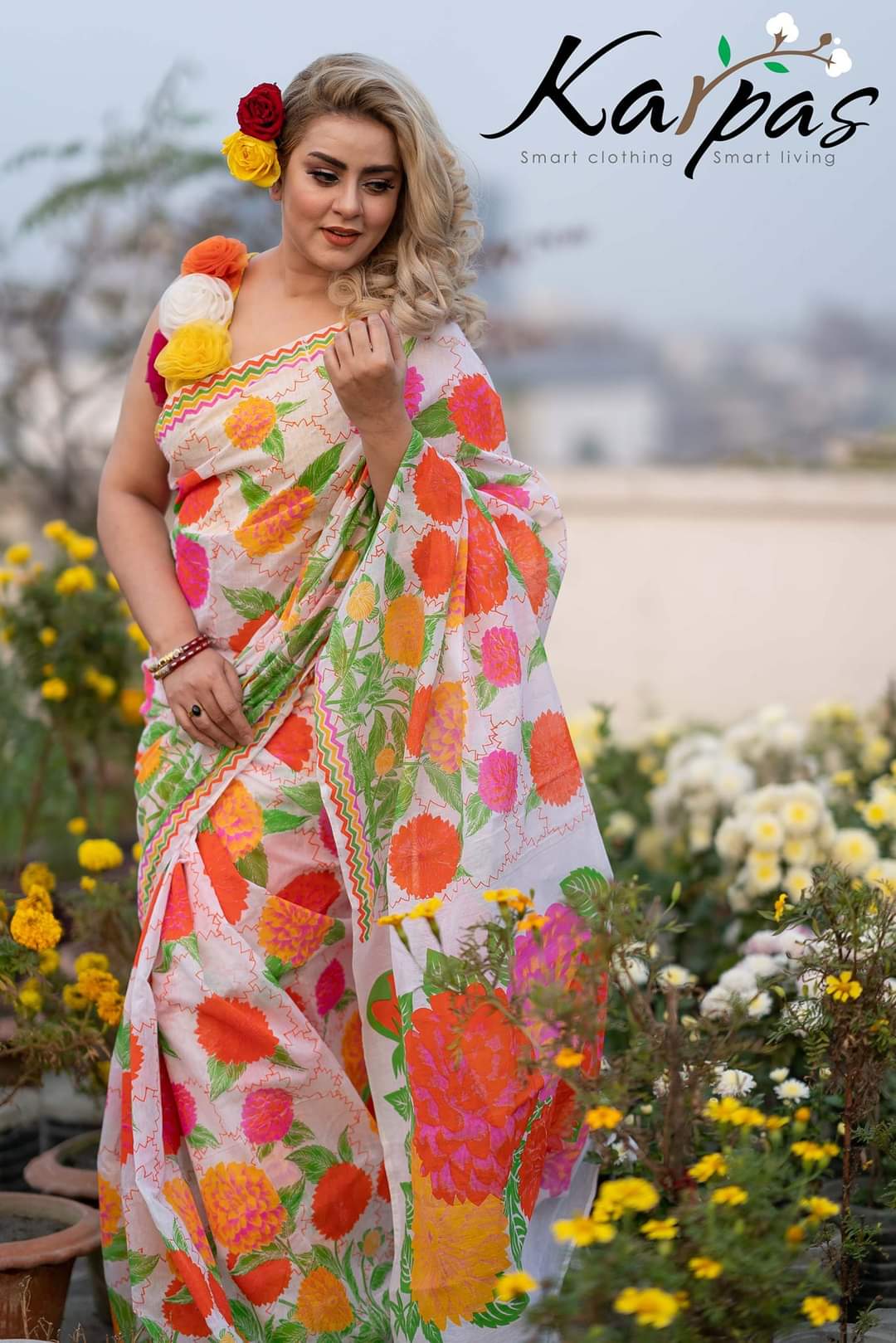 Half silk sharee ছবি 6