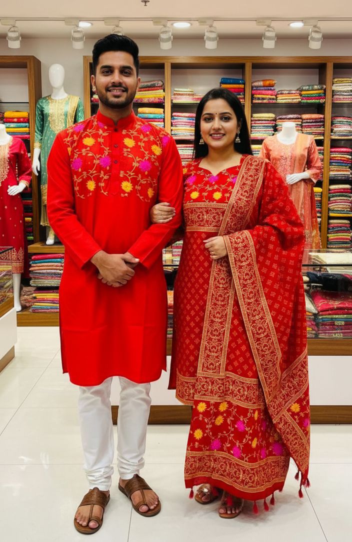 Block Print Three Piece ছবি 16