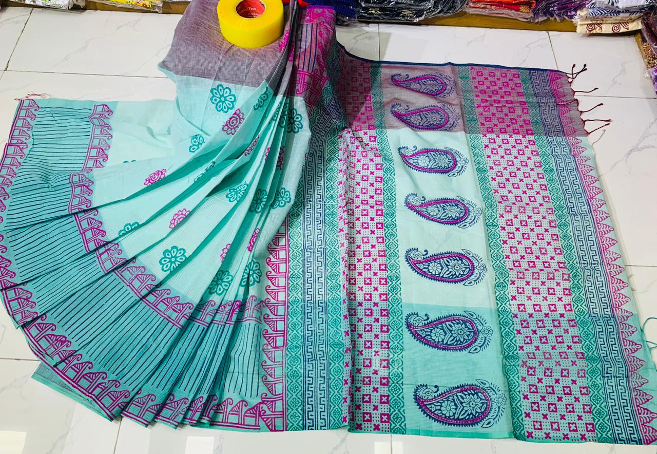 সুতি ব্লক প্রিন্ট শাড়ী ছবি 15