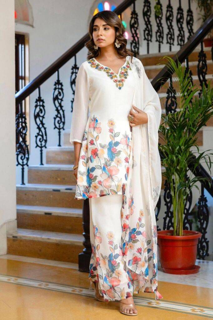 Georgette Western Three Piece
