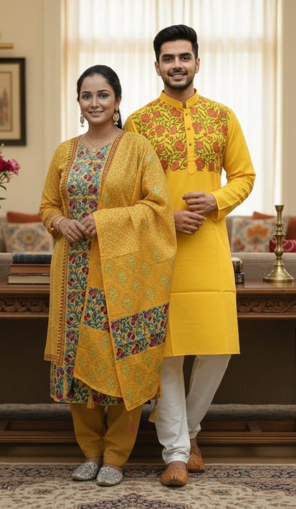 Block Print Three Piece ছবি 13