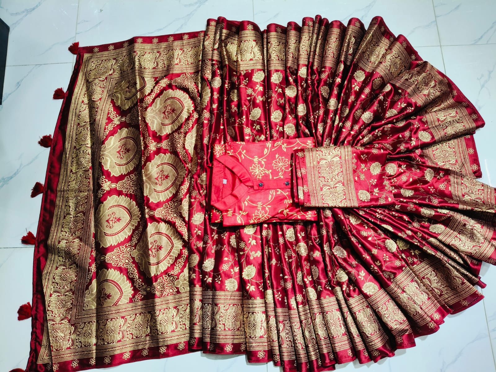 Sharee Panjabi Couple with Blouse Piece