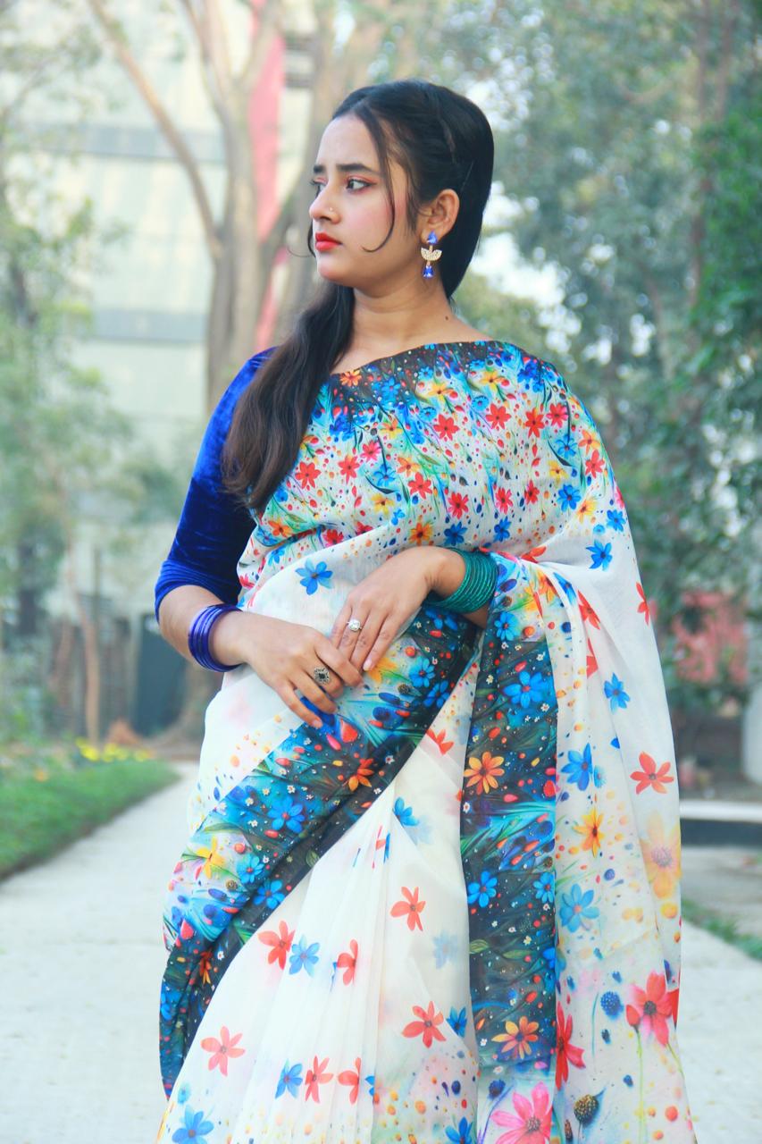 Half Silk Sharee ছবি 4