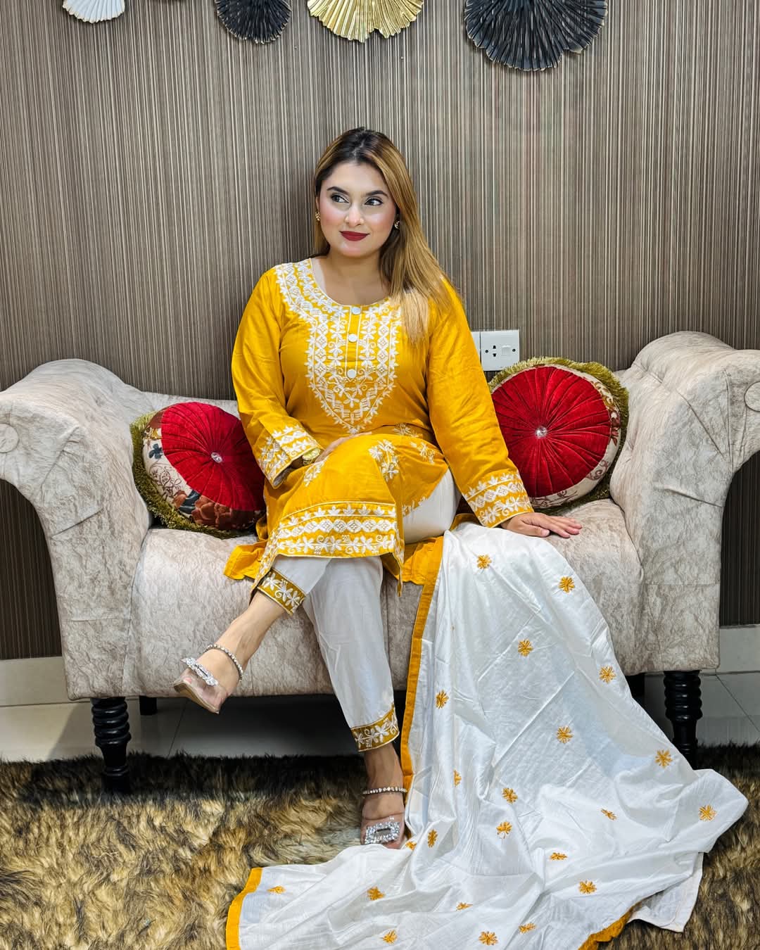 Embroidery Cotton Three Piece ছবি 8