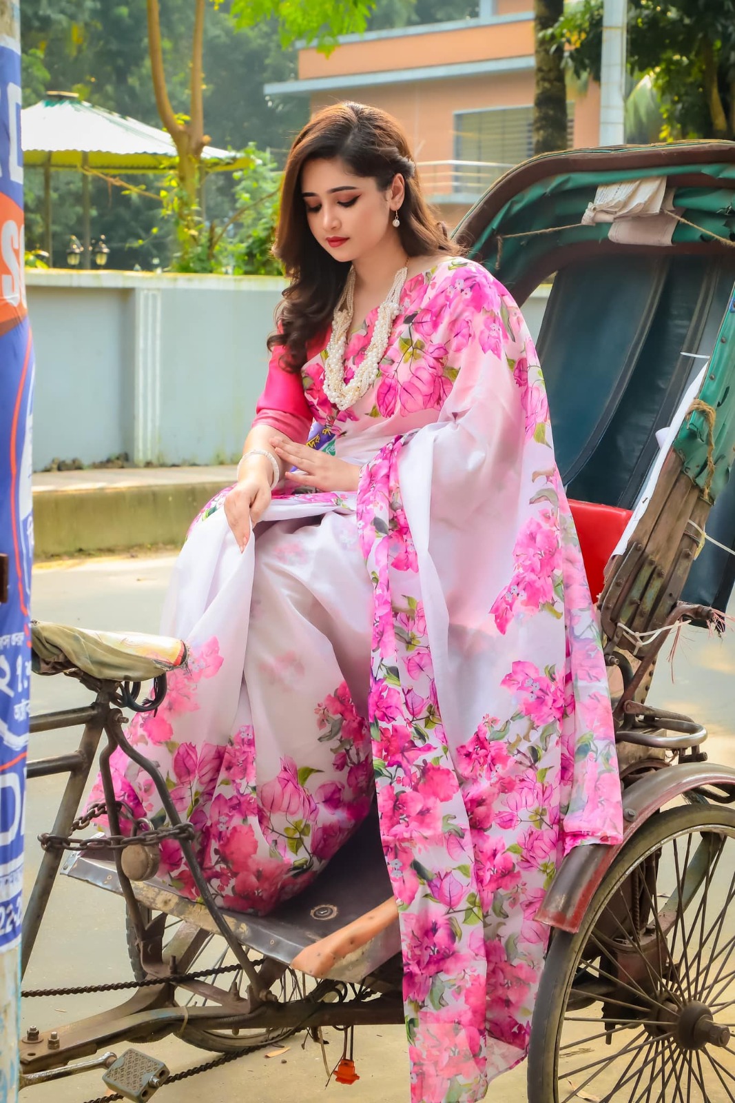 চান্দুরি সিল্ক শাড়ি ব্লাউজ সহ ছবি 6