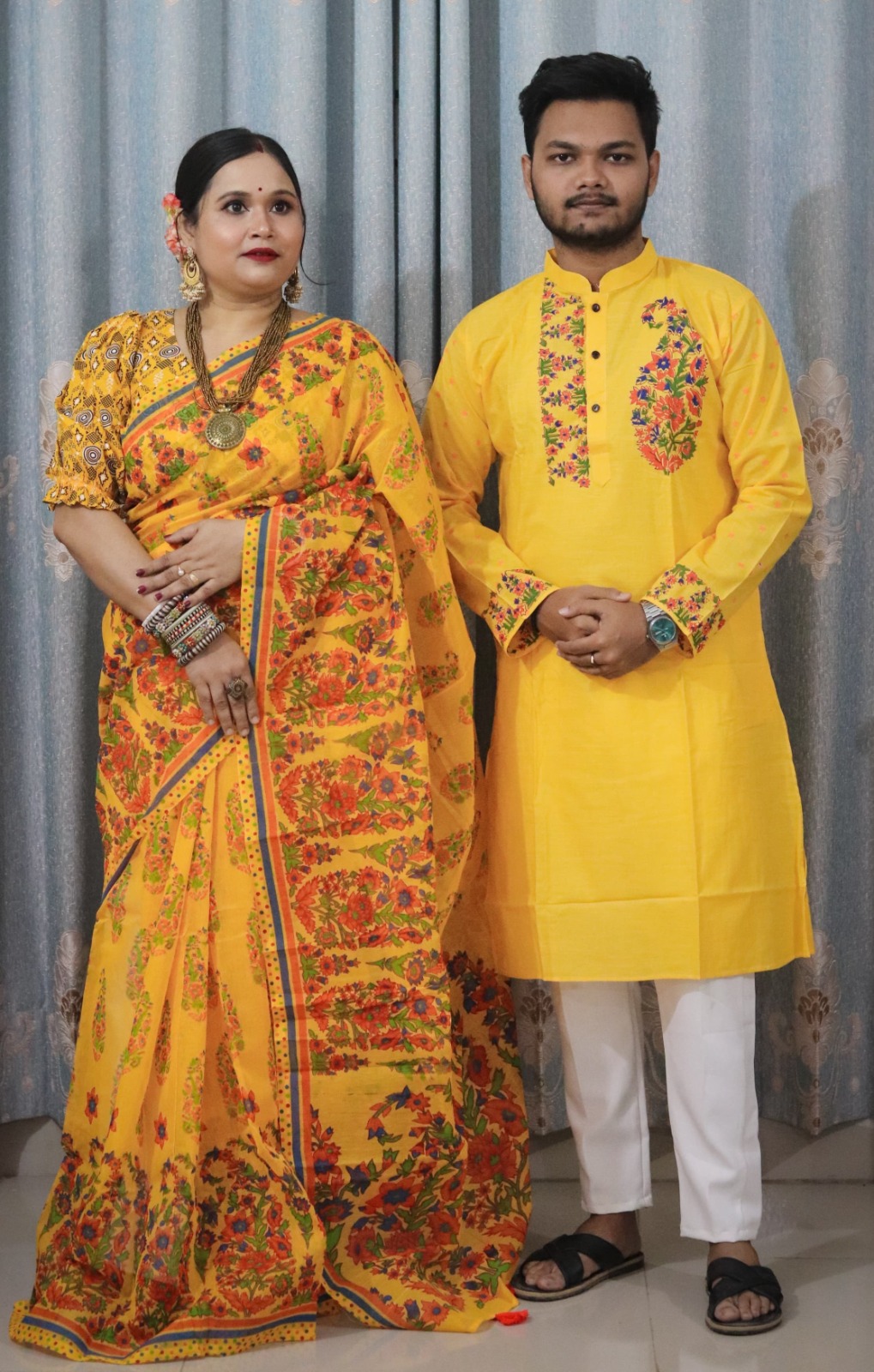 Sharee Panjabi Couple Set (No Blouse Piece) ছবি 2