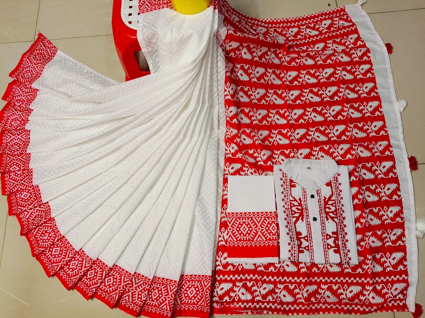 Sharee Panjabi Couple with Blouse Piece ছবি 4
